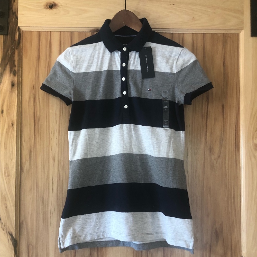 Tommy Hilfiger Women's Striped Polo, Size S, Brand New